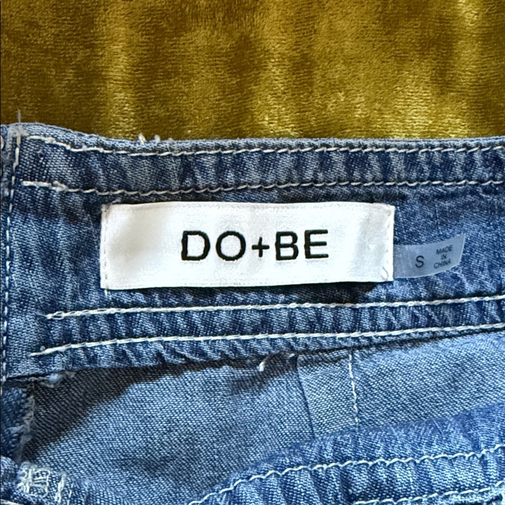DO+BE Ruffled Blue Denim Overalls - Picture 5 of 6